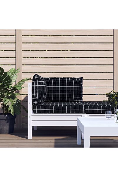 Concept Perne pentru paleți, 3 buc, negru, model carouri, textil oxford