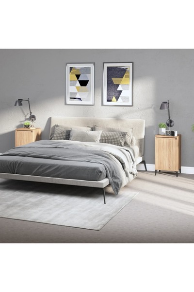 Concept Noptiere, 2 buc., stejar sonoma, 40x35x70 cm, lemn prelucrat