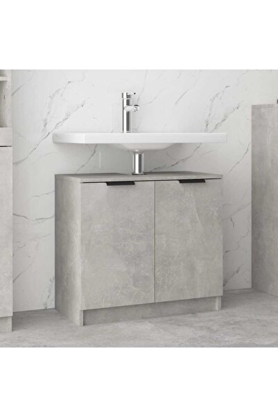Concept Dulap de baie, gri beton, 64,5x33,5x59 cm, lemn compozit