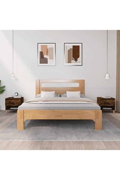 Concept Noptieră, 2 buc., stejar fumuriu, 50x46x50 cm, lemn prelucrat