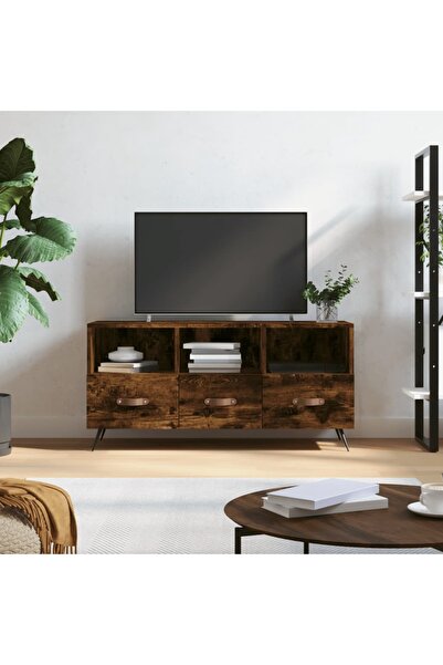 Concept Dulap TV stejar afumat, 102x36x50 cm, lemn prelucrat