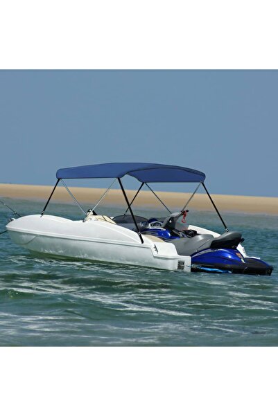 Concept Parasolar barcă Bimini cu 2 arcuri, bleumarin, 150x120x110 cm