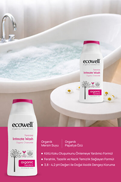 Ecowell Organik Intim Temizleyici, Vegan, Genital Bölge Koku Önleyici, Ph Dengeleyici Yıkama Jeli, 200 ml