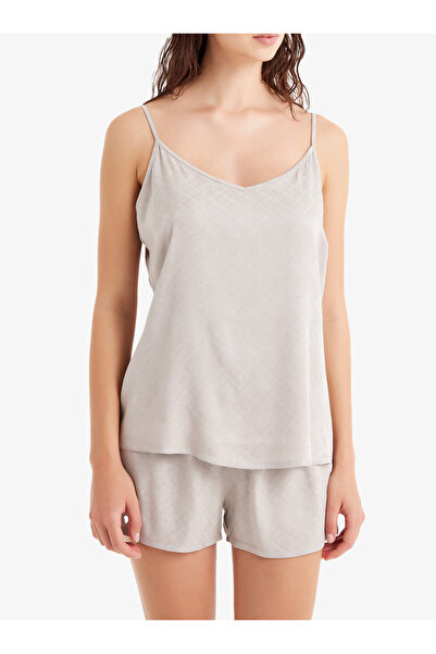 Blackspade Kadın Pijama Takımı 60489 - Krem