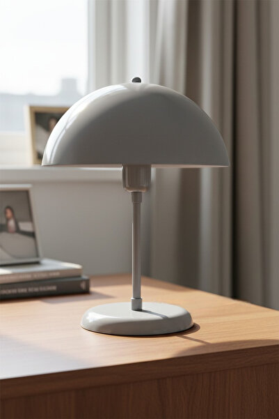 Bamyum Mushroom Lampshade Gray Lampshade Modern Table Lighting Home Office Ni...