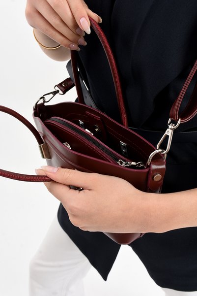 byhakan Tn-201 Mini Women's Shoulder Bag Handbag Crossbody Bag Bordo