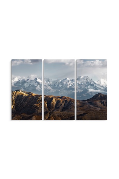 PRINTFINIT Tablou Canvas Muntii Alpi| 3 Piese