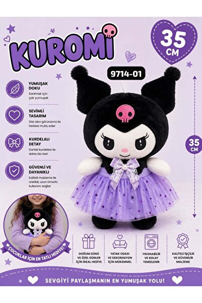 Sedef Kuromi Peluş Oyuncak Uyku Ve Oyun Arkadaşı