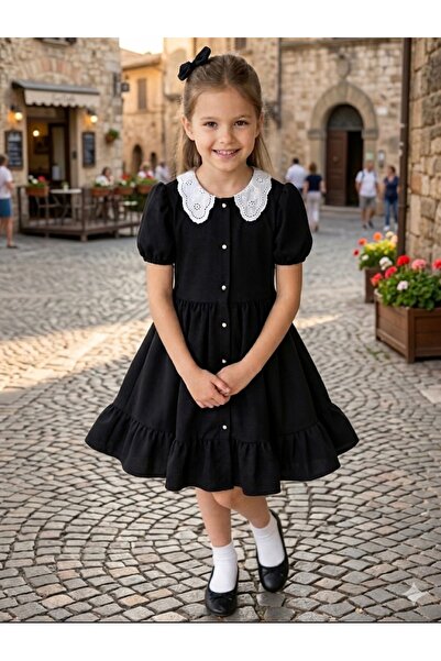 Zelhankids Παιδικό vintage φόρεμα με πέτο έτοιμο Τετάρτη