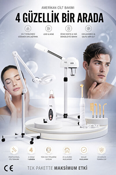 Vapozon Ozone Face Skin Steam Machine - High Frequency - Loop Magnifier - Vacuum Black Spot