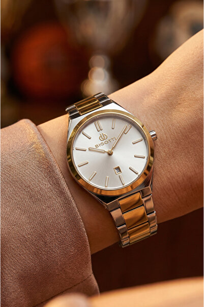 Bigotti Quotidiano Silver and Gold Stainless Steel Watch for Women BG.1.10537-3