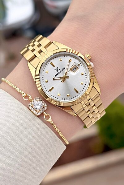Daniel Klein Gold Color 30 mm Adjustable Strap Women's Wristwatch
