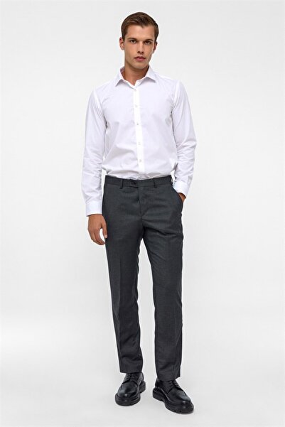 SÜVARİ Siyah Regular Armürlü Pantolon