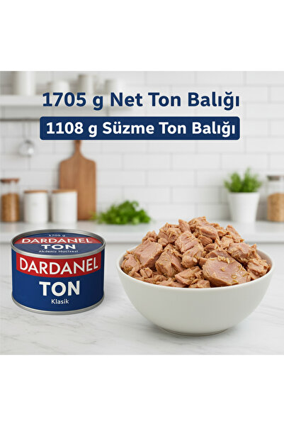 Dardanel Ayçiçek Yağlı Klasik Ton Balığı 1705 gram - Doğal Lezzet