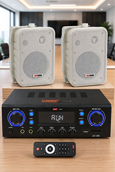 Lastvoice Wall Small Paket-1 Hoparlör Ve Anfi Ses Sistemi Seti (1 ANFİ 2 HOPA...