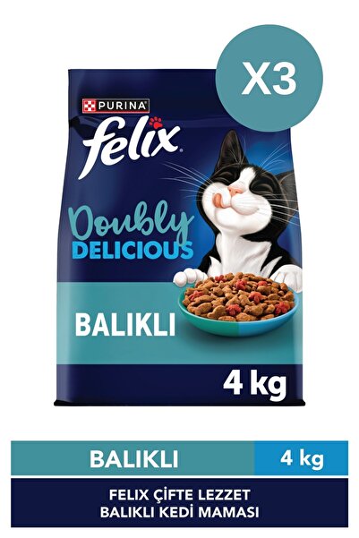 FELIX Kuru Kedi Maması Balıklı 2kg 3'lü Set