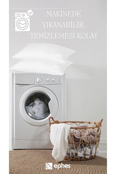 ephes 43 x 43 cm Saf Silikon Dolgulu 6 Adet İç Yastık Kırlent Erfa Home