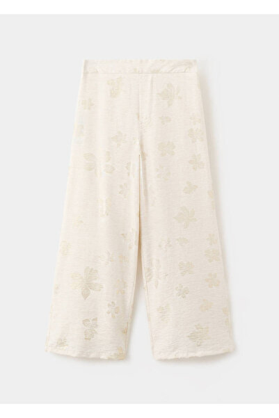 MANGO Kids Çiçek desenli pantolon