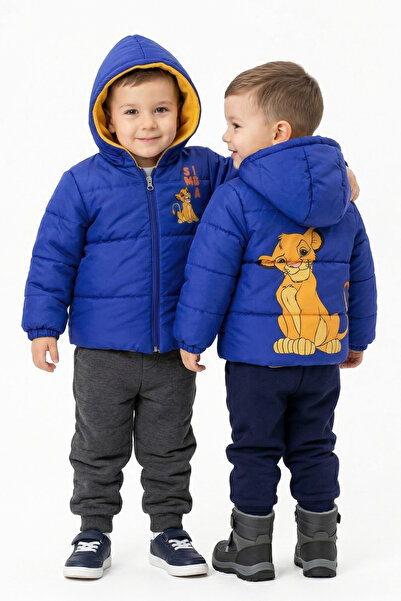 bebegen Blue Simba Printed Hooded Coat