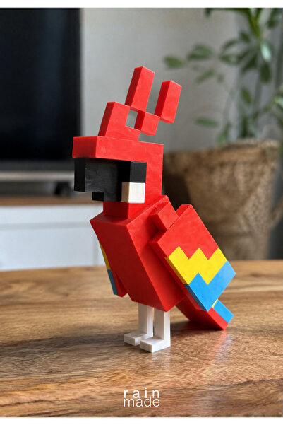 Rainmade Minecraft Temalı Brick Papağan Figür Oyuncak