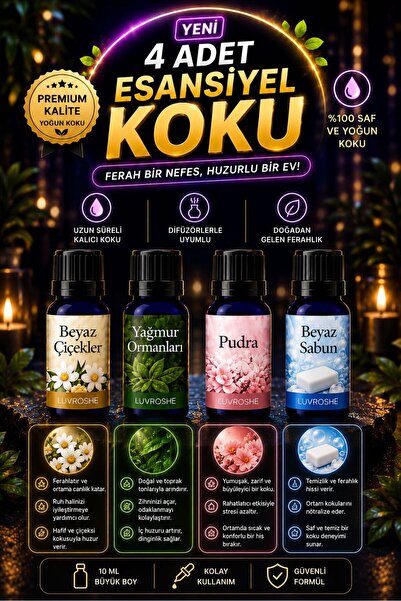 4 Essential Oil Incense Essence Room Fragrance Essential Oil 10ml Humidifier