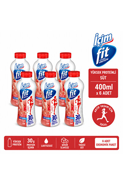 İçim İçim Fit Çilekli Protein Sütü 400 Ml X 6 Adet