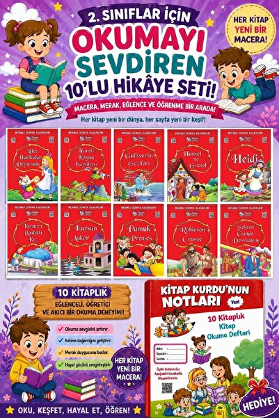 Üçgen Yayıncılık 2.Sınıflar İçin Okumayı Sevdiren 10 lu Hikaye Seti 5 (Kitap ...