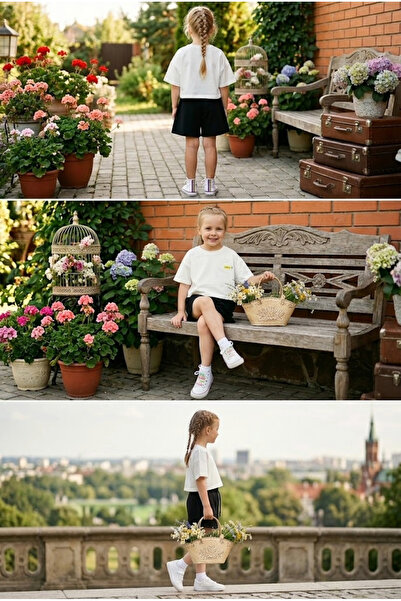 meyastore Girl's Shorts Set with Official Badge