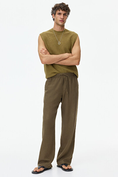 H&M Keten Karışımlı Pantolon Relaxed Fit