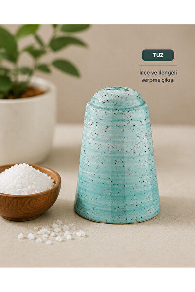 Bonna Porselen Bonna Aqua Turquoise Salt and Pepper Shakers Porcelain Stylish...