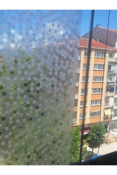 Başak Ev Tekstili Cam Filmi Kaplama Statik Folyo  Buzlu Desenli Duşa Kabin Pe...