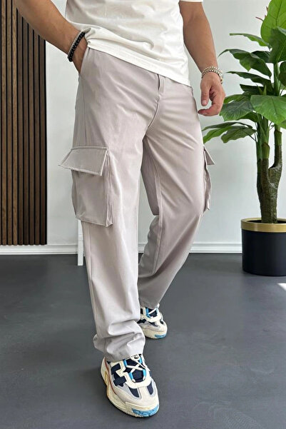 Edwox Ανδρικό Slim Baggy Fit Cargo Παντελόνι Γκρι Edw173