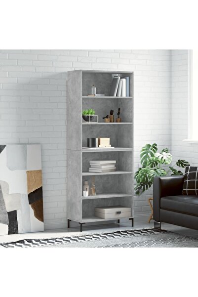 Concept Dulap înalt, gri beton, 69,5x32,5x180 cm, lemn compozit