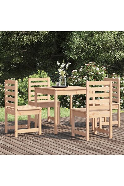 Concept Set de dining pentru grădină, 5 piese, lemn masiv de pin