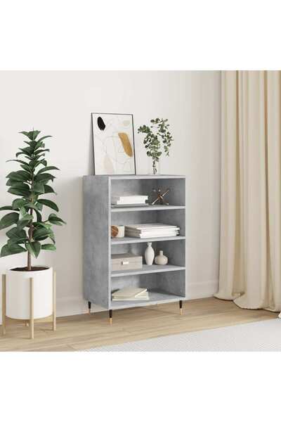 Concept Dulap înalt, gri beton, 57x35x90 cm, lemn compozit