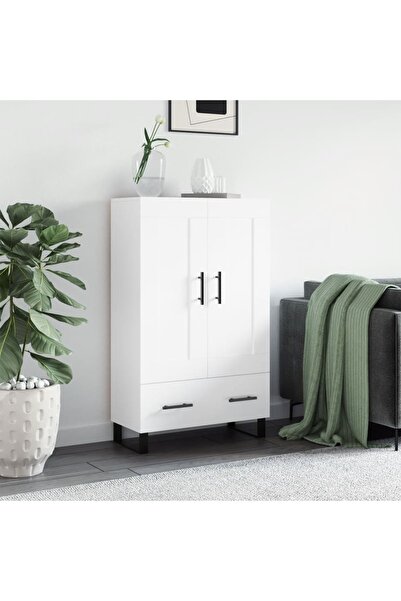 Concept Dulap înalt, alb, 69,5x31x115 cm, lemn prelucrat