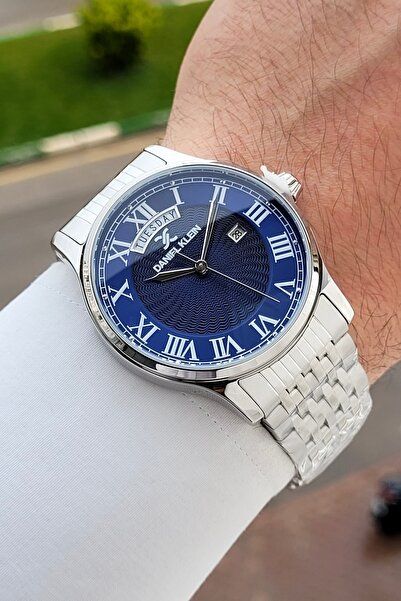 Daniel Klein Men's Watch with Dark Blue Dial and Gray Color Adjustable Band -...