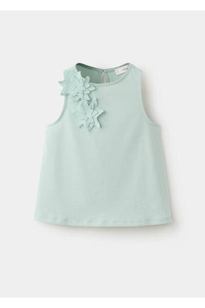 MANGO Kids Kabartmalı çiçek desenli bluz