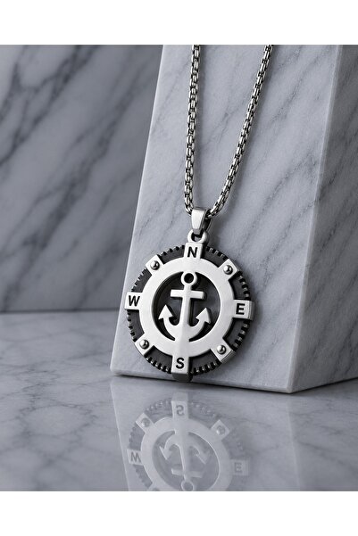voyageaccessory Titanium Stainless Steel Compass Design Sailor Style Masculin...