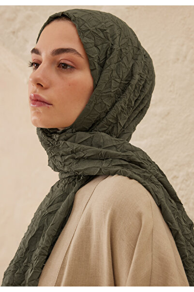 Freshscarfs Yeşil Çay Vual Crash Şal