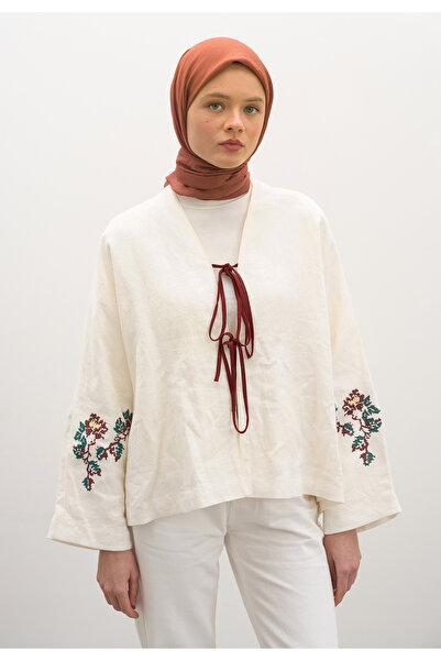 Freshscarfs Φουλάρι από βαμβάκι και βισκόζη με υφή φλοιού δέντρου