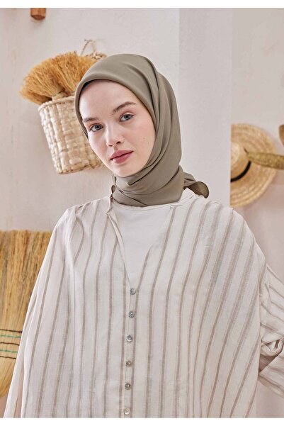 Freshscarfs Naturel Bej Pamuk İpek Eşarp