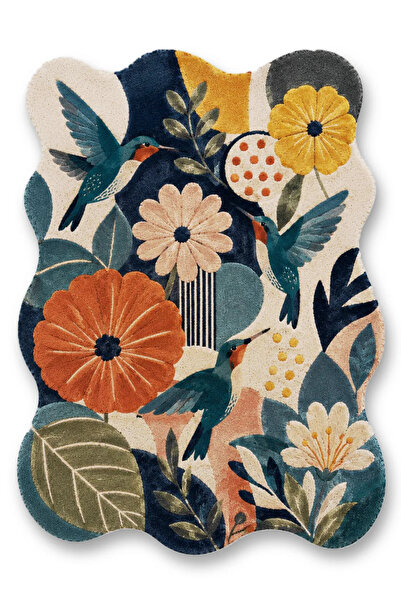 Rugs Modern Halı SDT Şekil Tema Desenli Modern Dokuma Taban Dekoratif Halı sd...