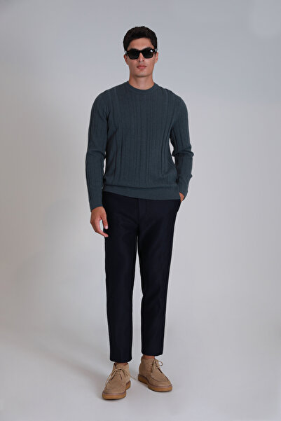Lufian Pantaloni chino pentru bărbați Bert Spor, croială slim, bleumarin