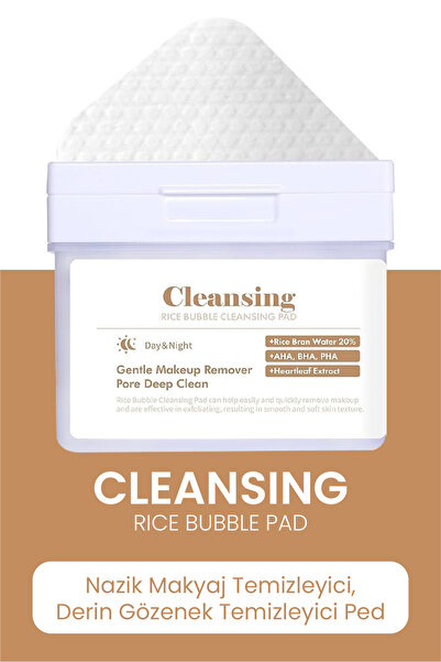 Dermal Rice Bubble Temizleme Pedi Makyaj Temizleyici ve Peeling Etkili Nemlen...