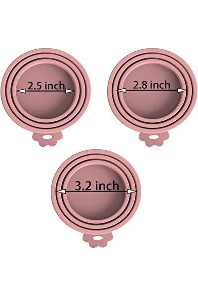 Arabest 8-Pack Silicone Pet Food Can Lids, 3 Sizes Fit Standard Pet Food Cans