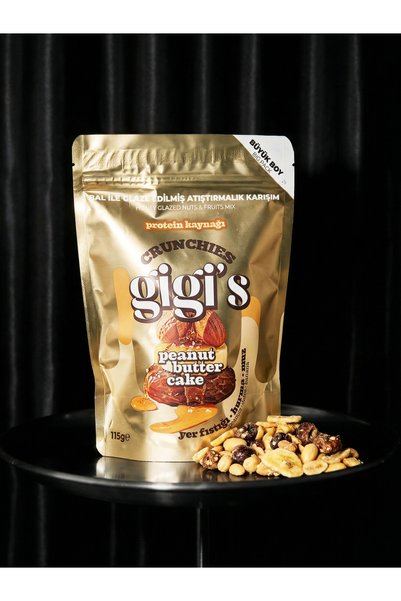 gigi's كعكة زبدة الفول السوداني بالكريشني المغطى بالشوكولاتة، عبوة من قطعتين
