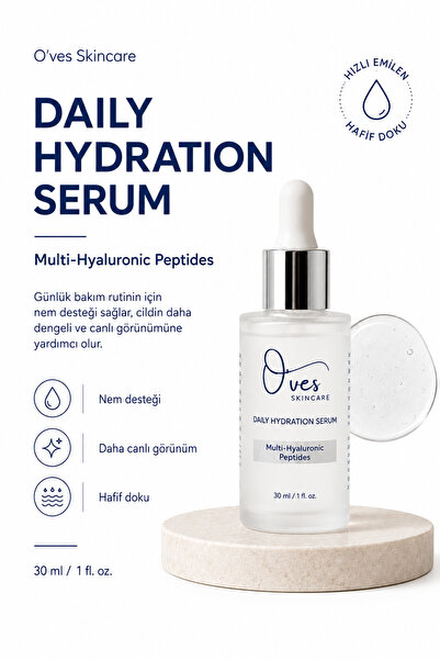 O'ves Skincare O’VES Daily Hydration Serum | Multi-Hyaluronic Peptides İçeren...