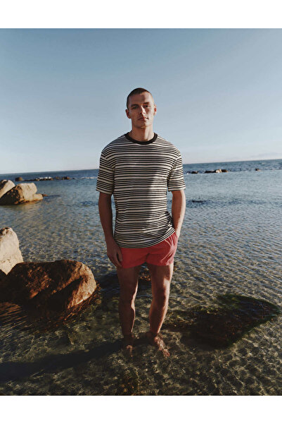 Marks & Spencer Pamuk Karışımlı Çizgili T-shirt