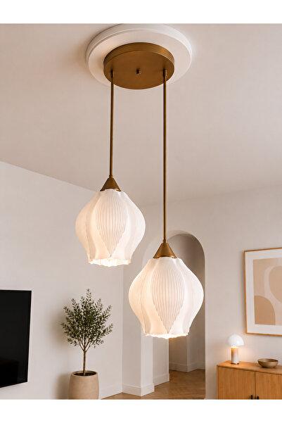 Rekatech DESİGN LALE Modern Beyaz Sarkıt Avize Pinterest Şık Tasarım Salon Mu...